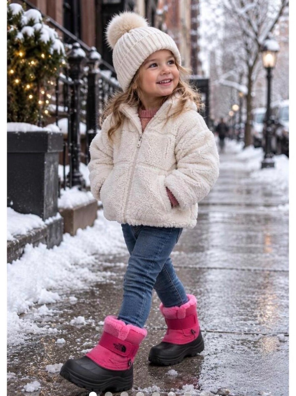 The North Face Toddler Alpenglow II Insulated Snow Boots Pink/Black Size 6